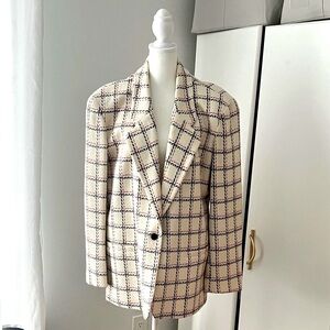 Evan Picone Vintage Plaid Blazer